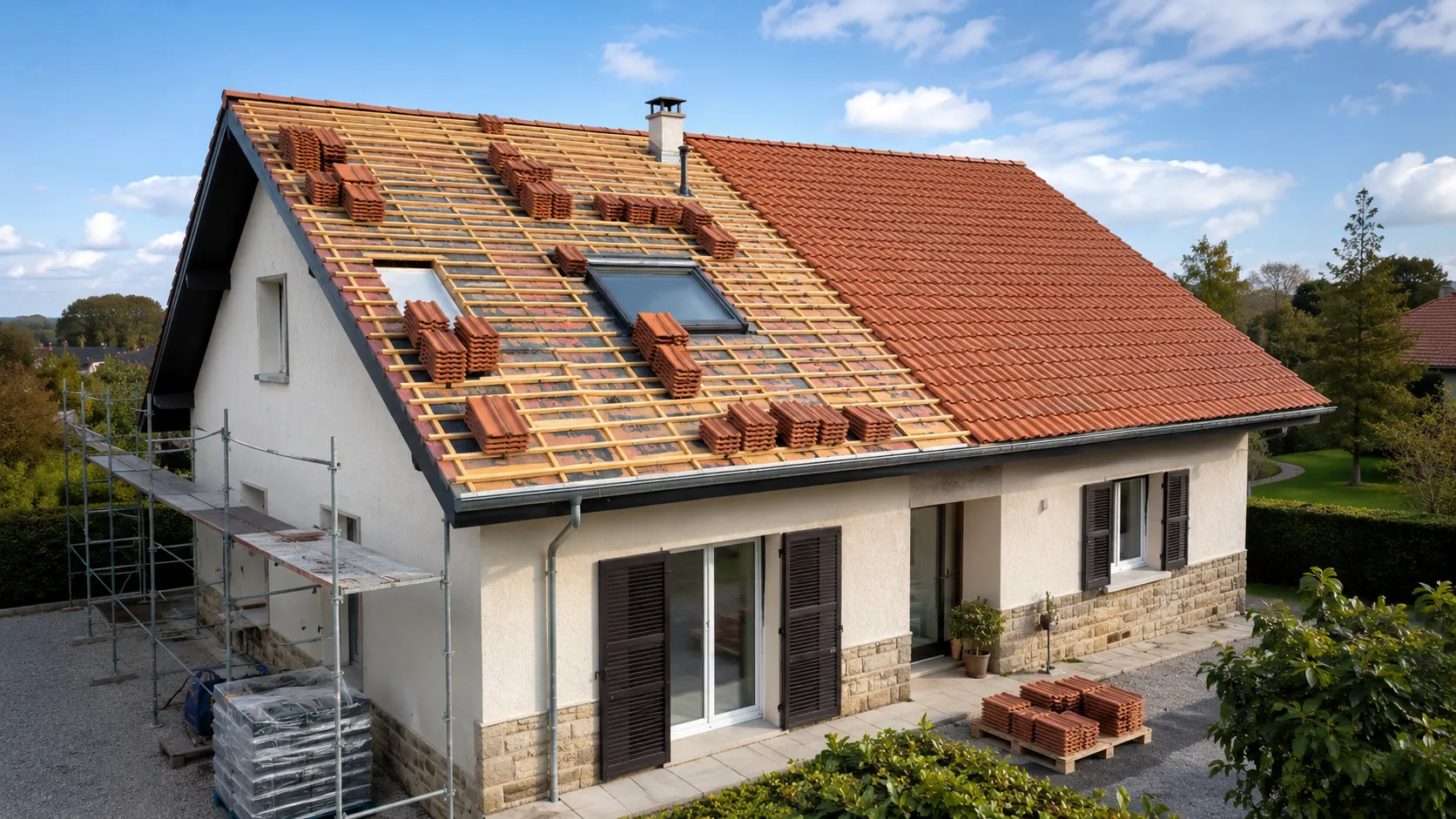 réfection de toiture ; rénovation toiture ; couverture en tuiles ; travaux de toiture Seine-et-Marne ; couvreur 77 ; BPM 77