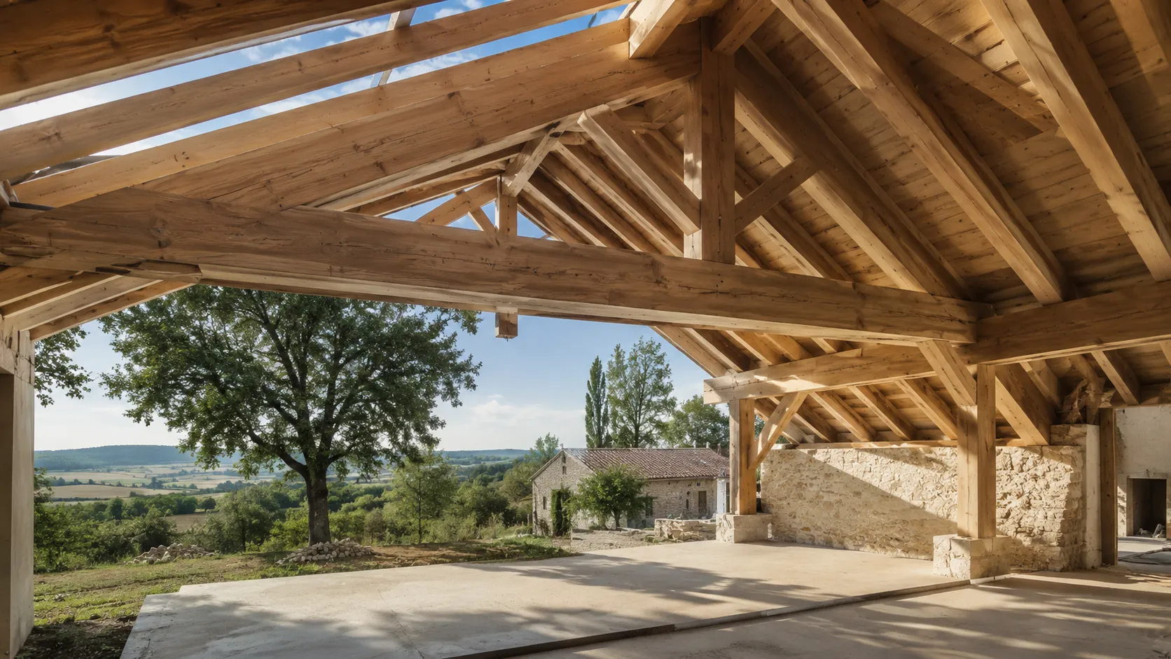charpente bois ; charpente traditionnelle ; structure bois ; travaux de charpente ; charpentier Seine-et-Marne ; charpente maison ; BPM 77
