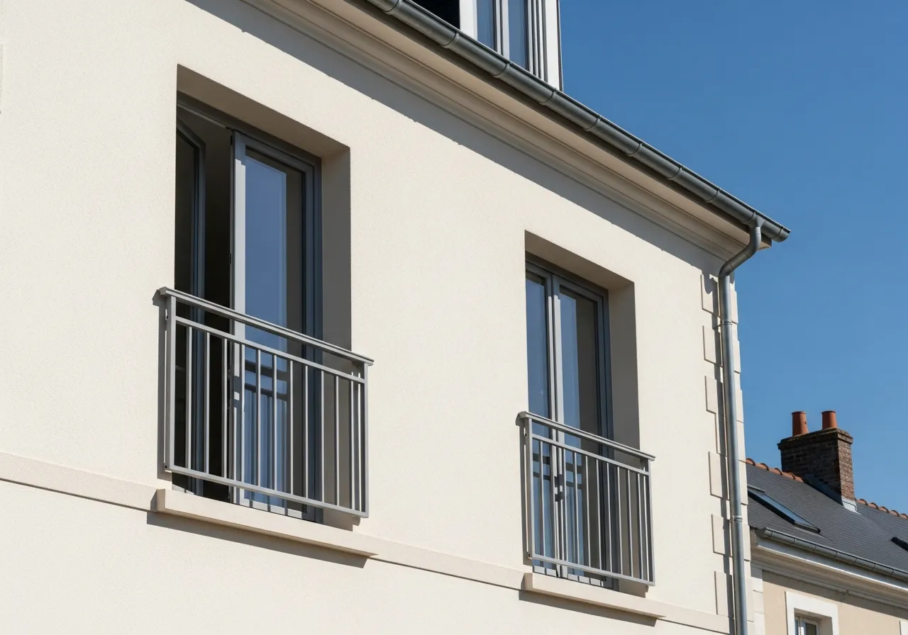 barre d’appui fenêtre ; protection anti-chute fenêtre ; balconnet aluminium ; garde-corps sur mesure ; sécurité ouverture à l’étage