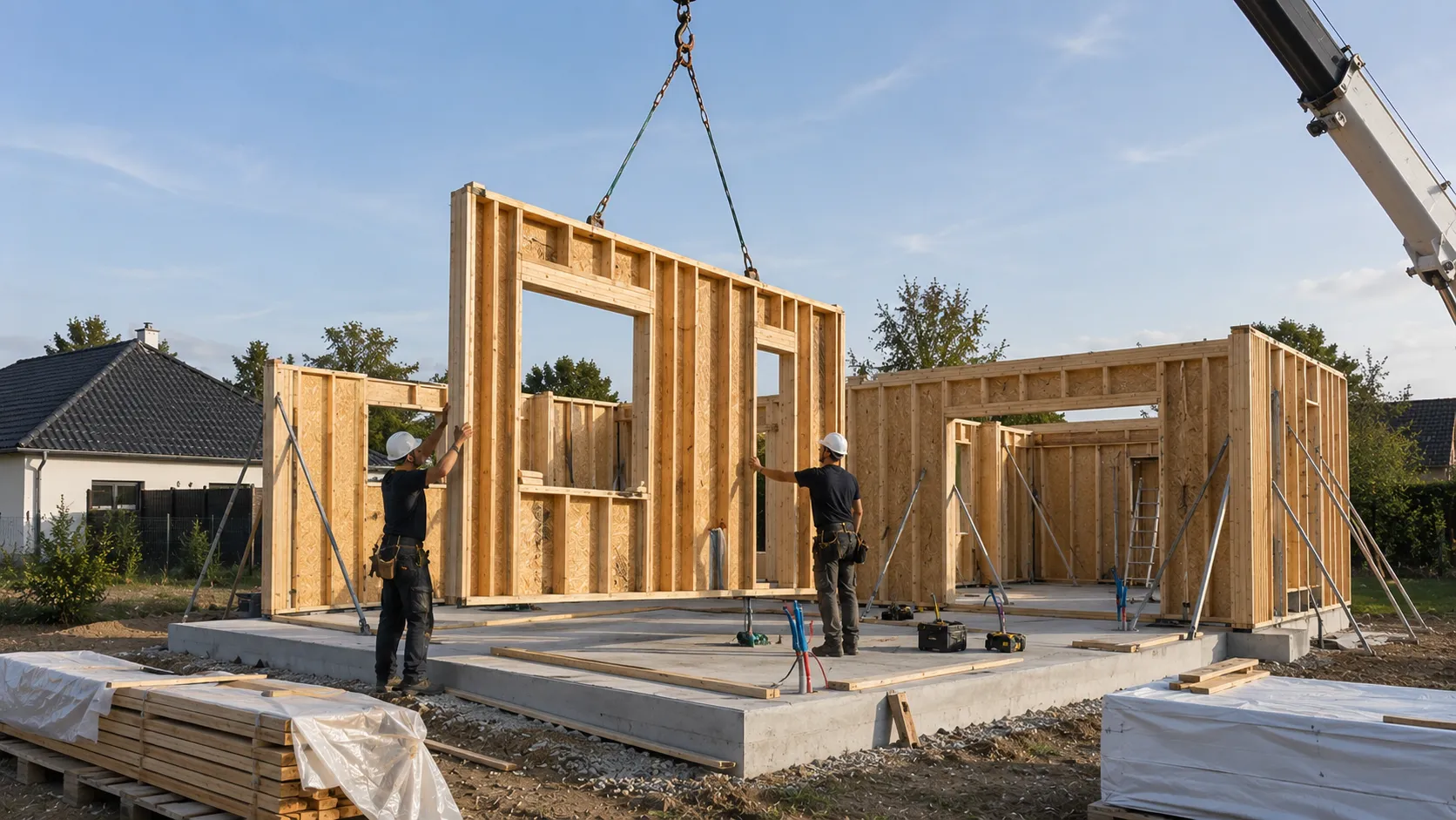 Construction à ossature bois : les grandes étapes, de l’étude à la réception